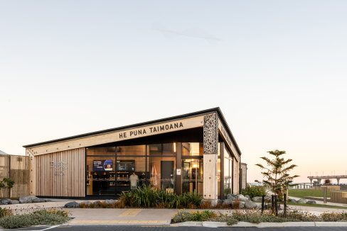 He Puna Taimoana hot springs baths, Christchurch, New Zealand.