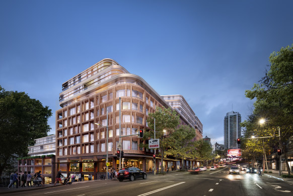 The architect’s impression of a proposed development on William Street, Woolloomooloo.