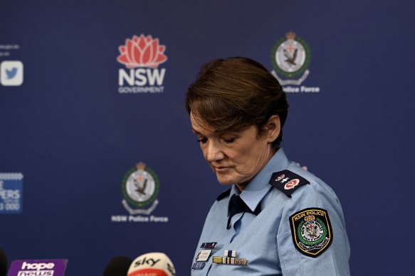NSW Police Commissioner Karen Webb on Monday.