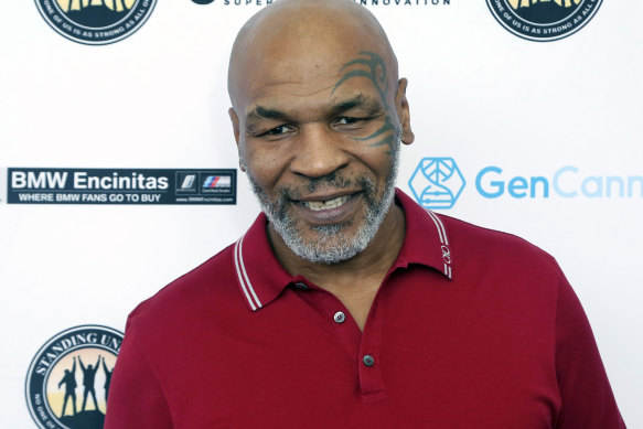 Mike Tyson at a celebrity golf tournament in 2019.
