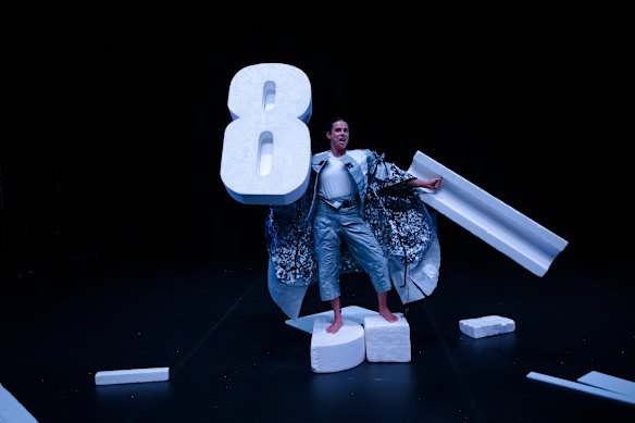 Progress Report began with Rachel Coulson flipping, skipping, and tripping across increasingly large pieces of styrofoam.