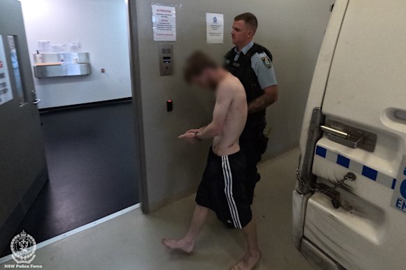 Stevens is taken to Riverstone police station. 