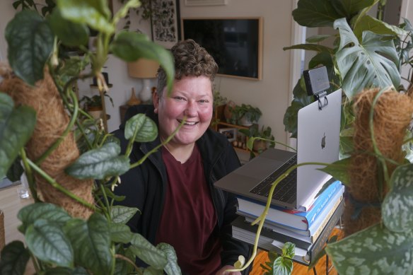 Kirsty Webeck hosts a Zoom Comedy Hour.