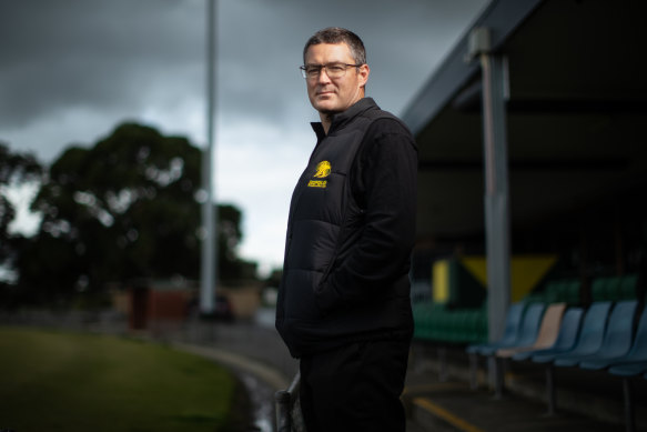Hesitant: Leopold Football Club president Richard Hockley is not keen on returning to play without crowds.