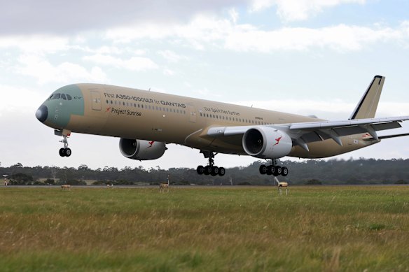 The non-stop journey from Melbourne to Toulouse took 24 hours and 24 minutes.