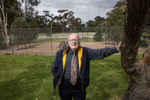 Save Kingswood Group president Kevin Poulter at the former Kingswood Golf Course in Dingley Village.