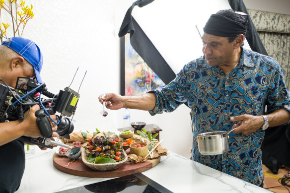 Behind the scenes with Bundjalung chef Mark Olive On Country Kitchen season 2.