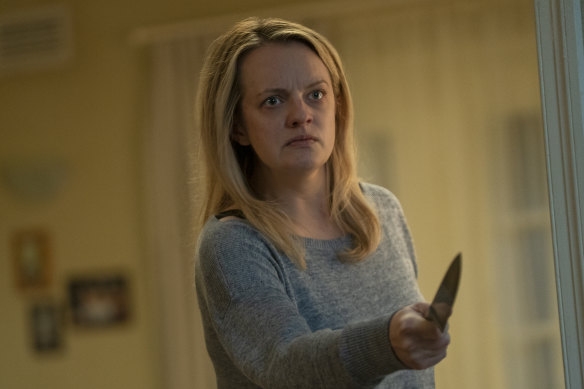 Elisabeth Moss in The Invisible Man, which topped the box office globally before COVID-19 prematurely ended its run.