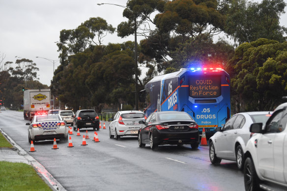 Police conducted address checks on drivers and passengers on Sydney Road, Fawkner, on Friday afternoon.