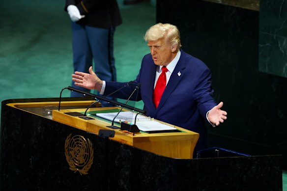 Trump berbicara kepada Majelis Umum PBB setelah teleprompternya gagal.