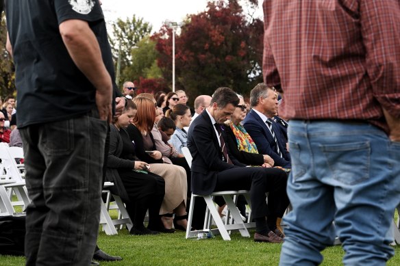 NSW Premier Chris Minns during the funeral of Molly Ticehurst at Forbes in NSW.