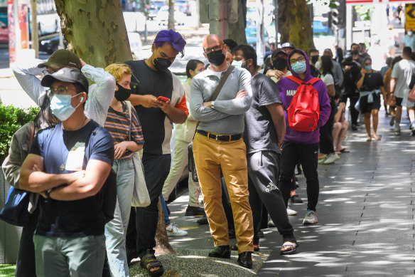 Overwhelming testing demand in Victoria has created long queues and forced several sites to shut.