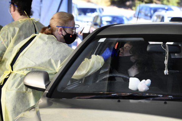 A man gets tested in Joondalup.