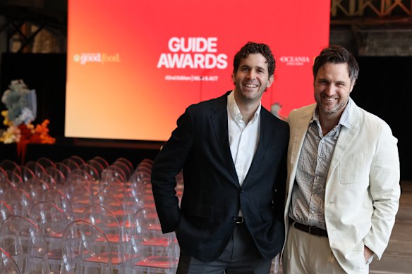 Sydney Morning Herald Good Food Guide editors David Matthews and Callan Boys.