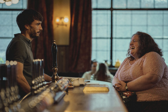 Richard Gadd and Jessica Gunning in a scene from Baby Reindeer.