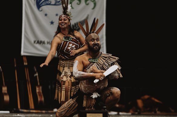 Gaylene and Andre Ahipene are the head tutors and founders of Te Kahu Ariki, a Brisbane-based kapa haka group.