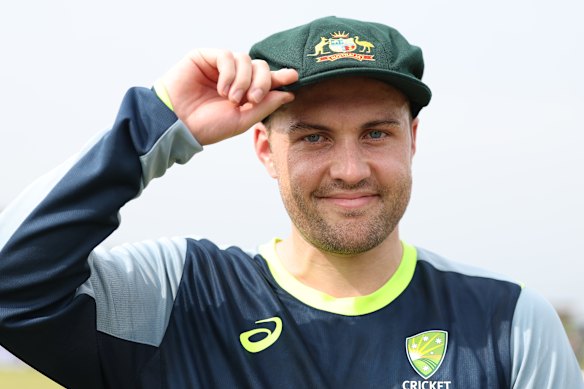 Josh Inglis after becoming Australian men’s Test player No.470.