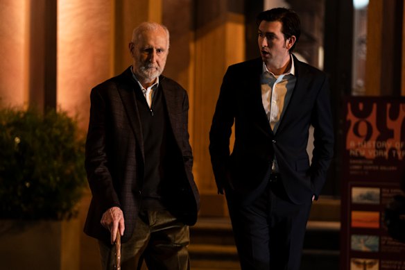 Nicholas Braun with James Cromwell in Season 3 of Succession.