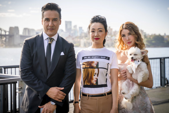 Concierge Karim Gharbi looks after businesswoman Lulu Pallier and charity princess Crystal on Sydney's Crazy Rich Asians, part of 10's Pilot Week.