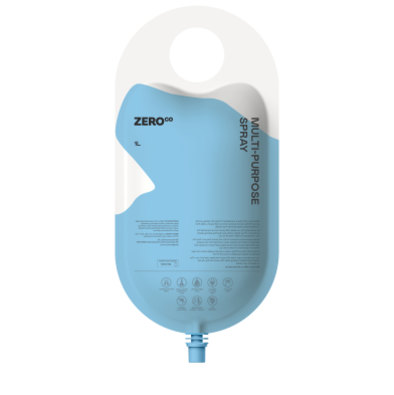 Zero-Co's resuable liquid pouches that are cleaned and refilled. 