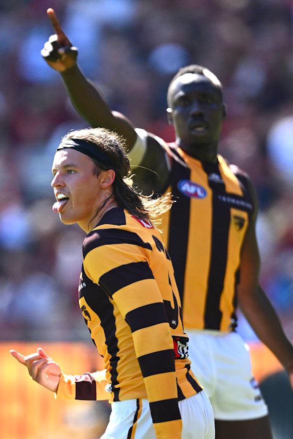 Jack Ginnivan and Mabior Chol.