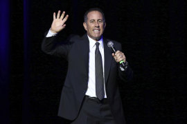 Jerry Seinfeld devoted more than two minutes of his routine to heckling the heckler.