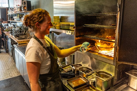 In the kitchen at Boire.