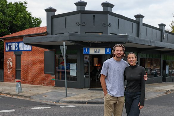Western Bulldogs star Marcus Bontempelli and partner Neila Brenning have opened a cafe in Kew.