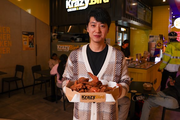 Krazy Bird owner Jack Choi at the his World Square store.
