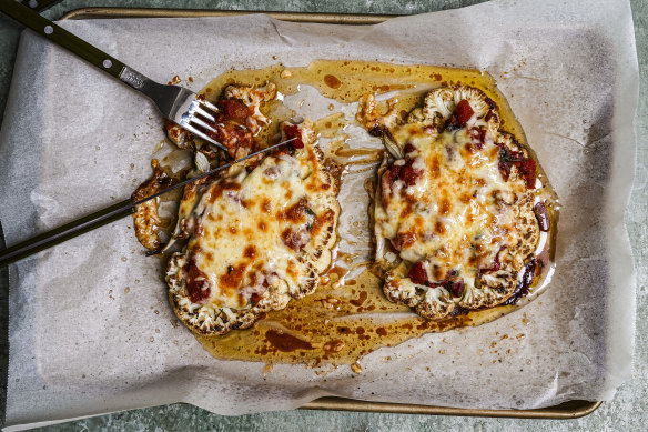 This parma swaps schnitzel for cauliflower steak.