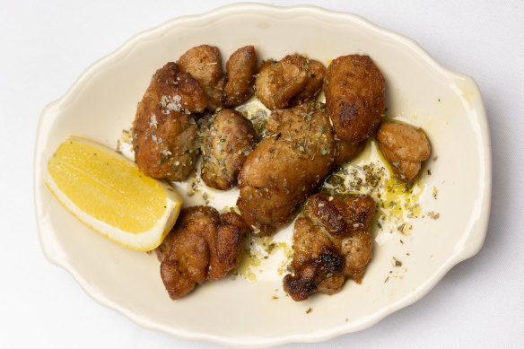 Kafeneion’s sweetbreads are part of the home-style menu that will remain unchanged.