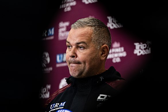 Manly coach Anthony Seibold is under pressure.