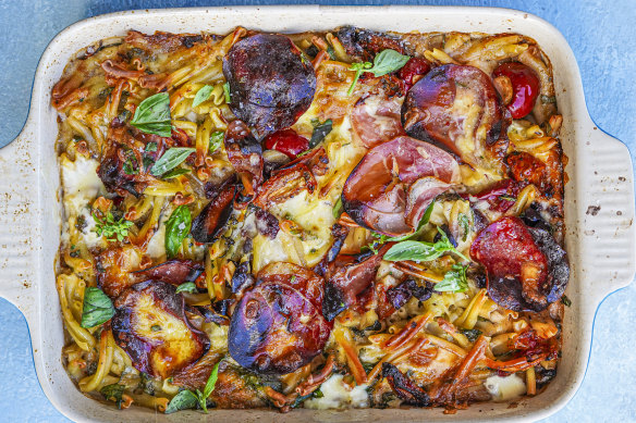 Raid the deli cabinet for this pasta bake.