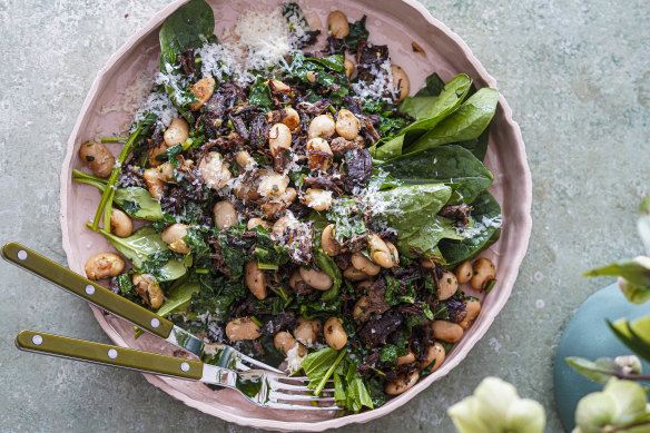 Greens ‘n’ beans brisket salad.