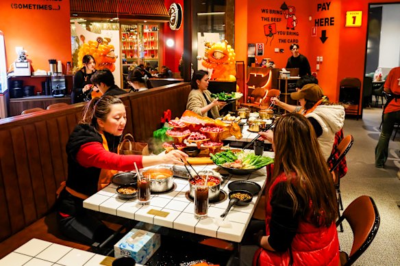 Personal hot pots mean there’s no squabbling over how many fish balls should go into the communal pot at Master Cow.