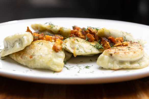 The go-to dish: Mushroom pierogi.