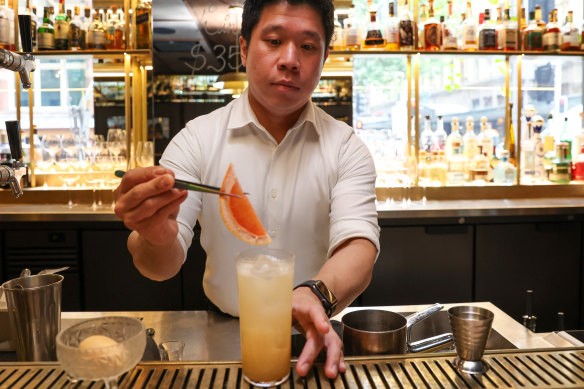 The Charles bar manager Colin Tam with his take on the Paloma.