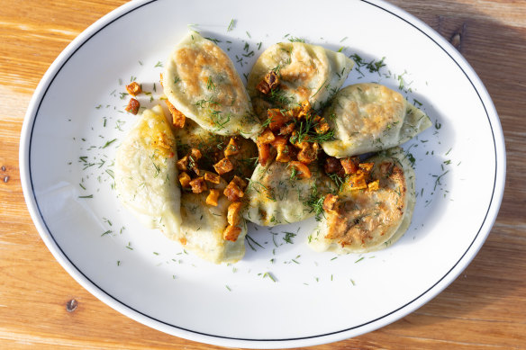 The go-to dish: Mushroom pierogi.