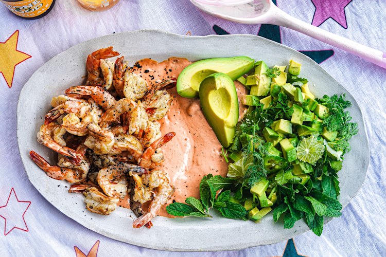 Prawn cocktail plonk plate. 