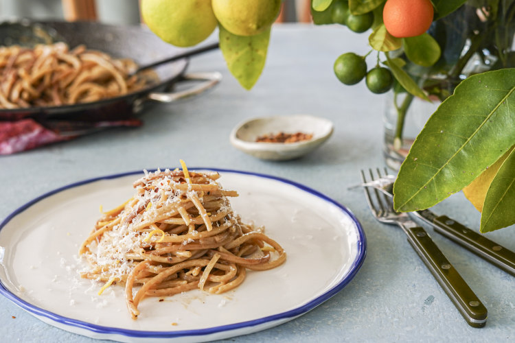 Pasta limone gets the assassina treatment.