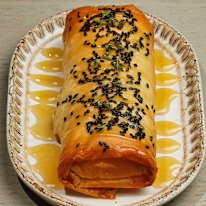 Listen out for the crackle of the filo tiropita (cheese pie).