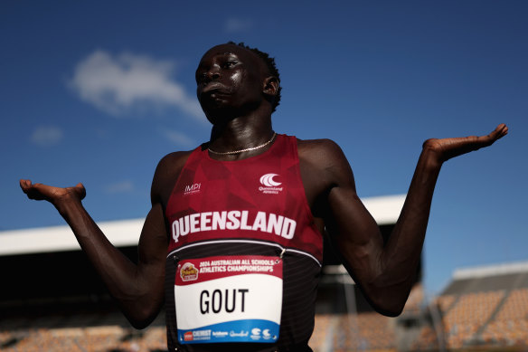 Gout Gout realised he could run quickly when, aged 12, he beat every other boy in his class in a sprint. “Huh,” he thought, “I’m low-key good at this.”