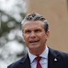 Defence Secretary Pete Hegseth delivers a speech at the US cemetery to commemorate the 82nd anniversary of the D-Day landings.