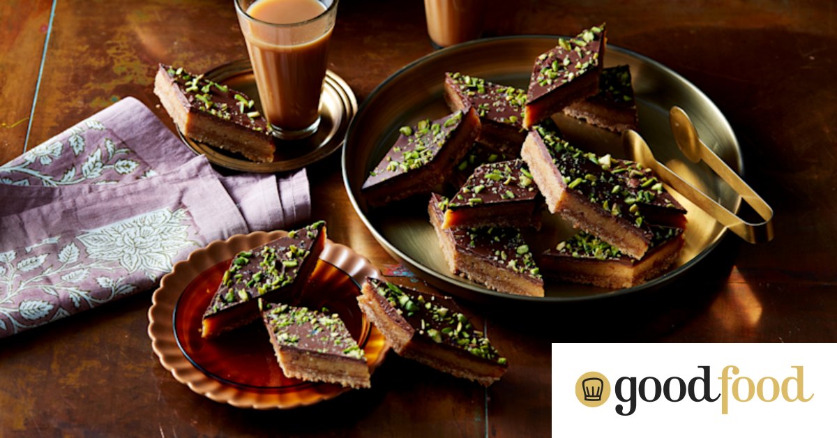 Three Indian-inspired sweets for Diwali (featuring this spin on caramel slice)