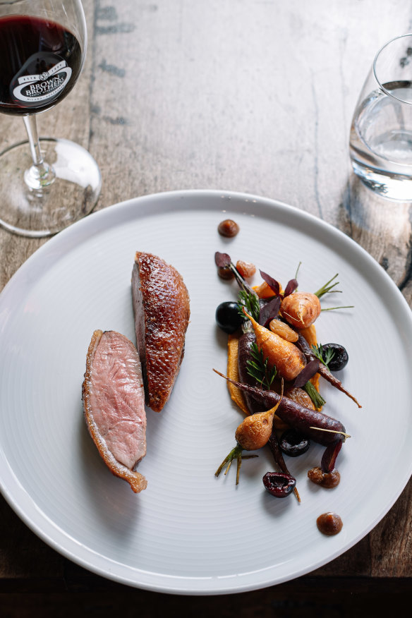 The menu uses produce from the kitchen garden.
