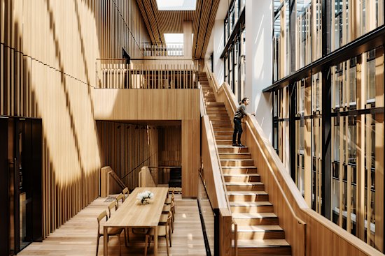 The interior of Australia’s Washington, DC embassy was praised by judges for its “casualness”.