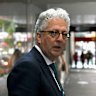 Former NSW Education Department Secretary Mark Scott leaving ICAC on Monday.