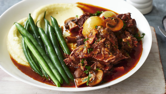 Amazing braise: Adam Liaw’s beef Bourguignon.