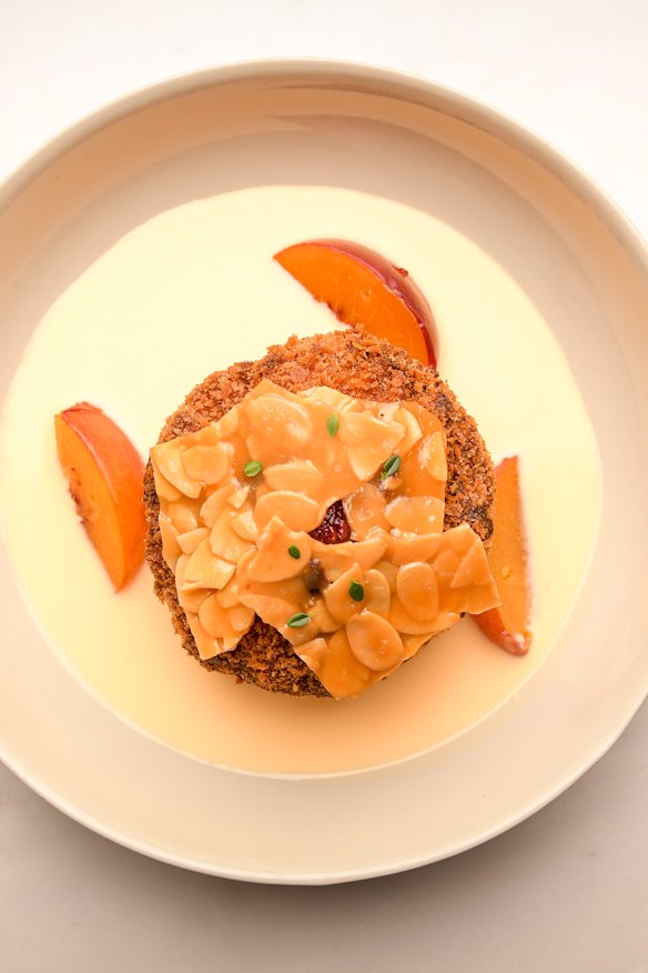 Dessert for breakfast: French toast doughnut.