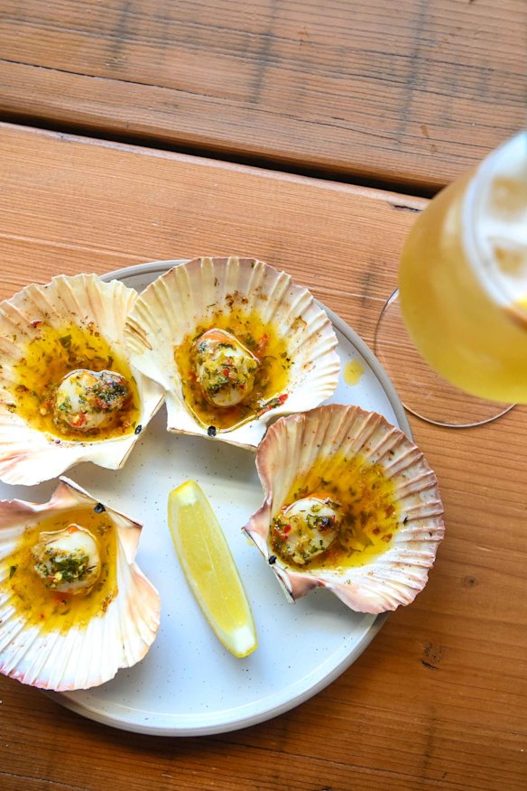 Scallops in chili and garlic.